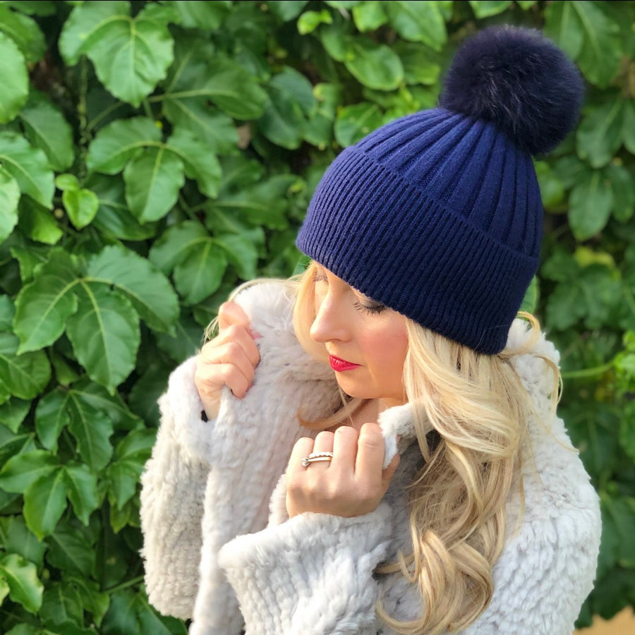 BoTT Tassel Pom Beanie ビーニー Navy BoTT / ボット TASSEL POM BEANIE（ニットキャップ・ビーニー）｜PULP